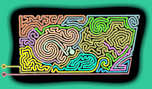 The maze layout