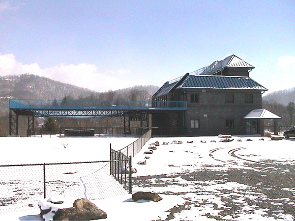 Lodge in snow