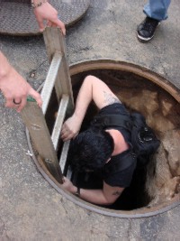 Down the hole