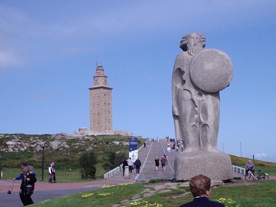 The statue of Breogan