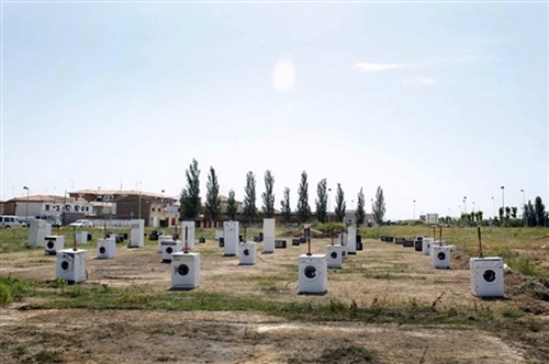A washing machine graveyard