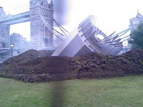 A mysterious object has crashed in London