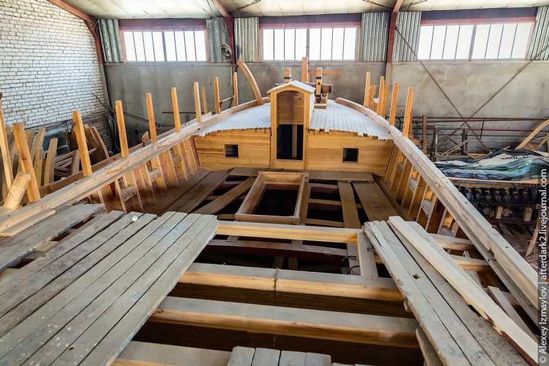 The interior and decking are built inside