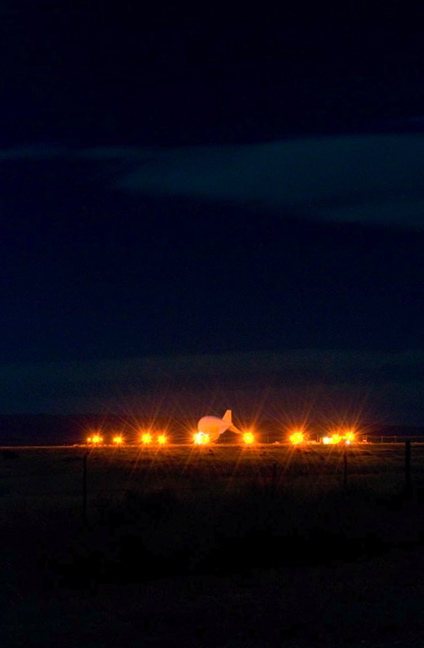 The Marfa TARS at night