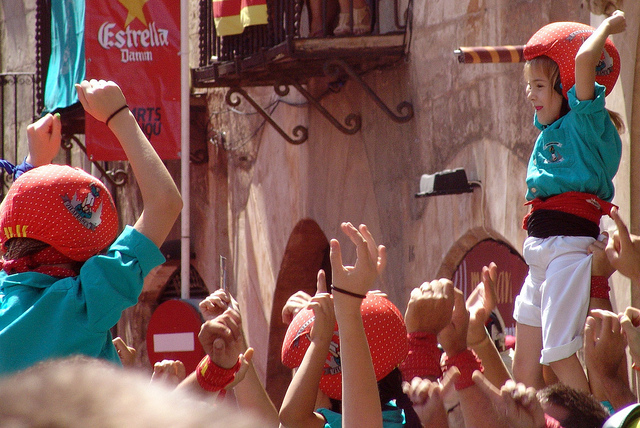 Celebrating victory